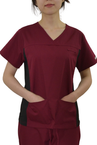 T101: Burgundy With Stretch Panel